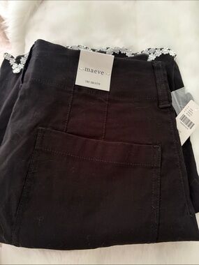 Maeve Black High-Waist Pocket Pants